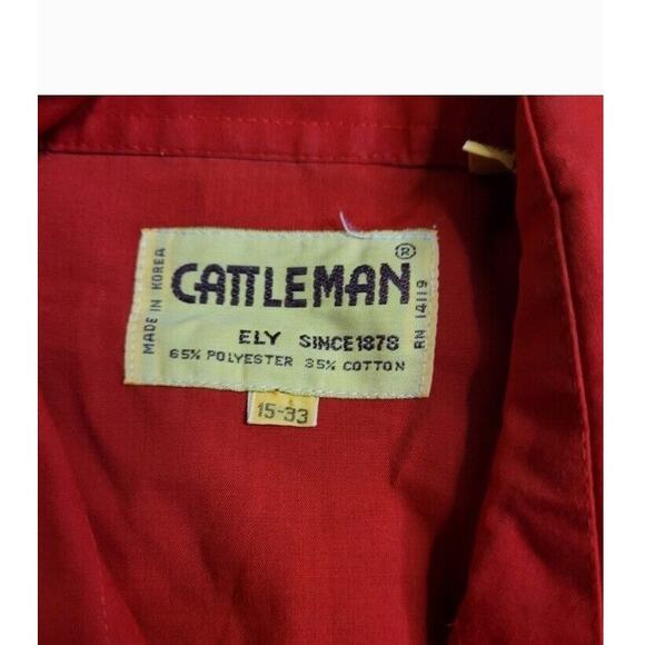 Ely Cattleman Red Pearl Snap Western Shirt M (15-33) – Flaw at Hem – EUC - Picture 9 of 9